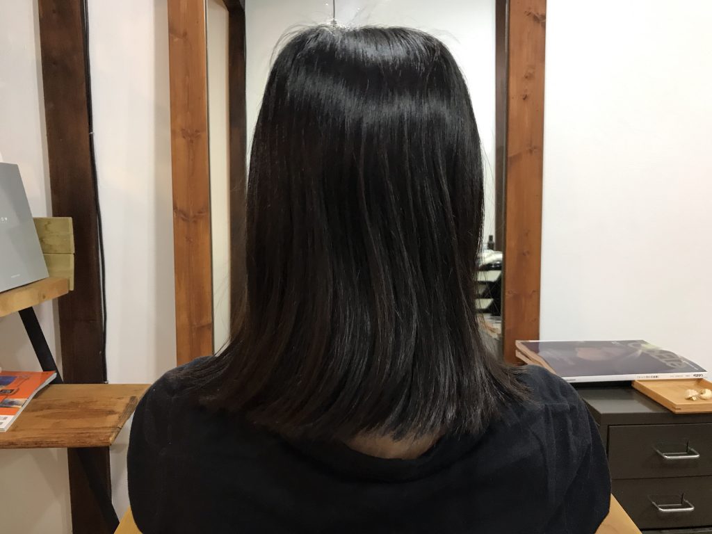 切りっぱなしボブ 外ハネボブが多い中 北千住の美容室 ヘアサロン Pejite